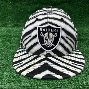 New Era Black and White Raiders Hat